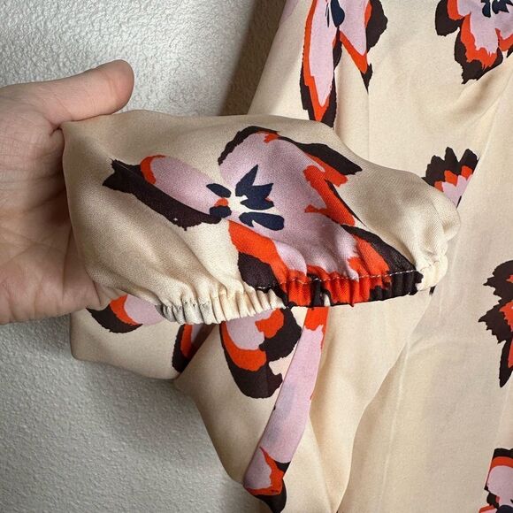 A.L.C. jules pink floral print silk blouse size 0 - Picture 9 of 9